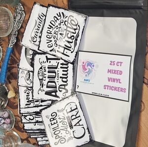 Sassy Adult 25 Count Mixed Vinyl Stickers Handmade